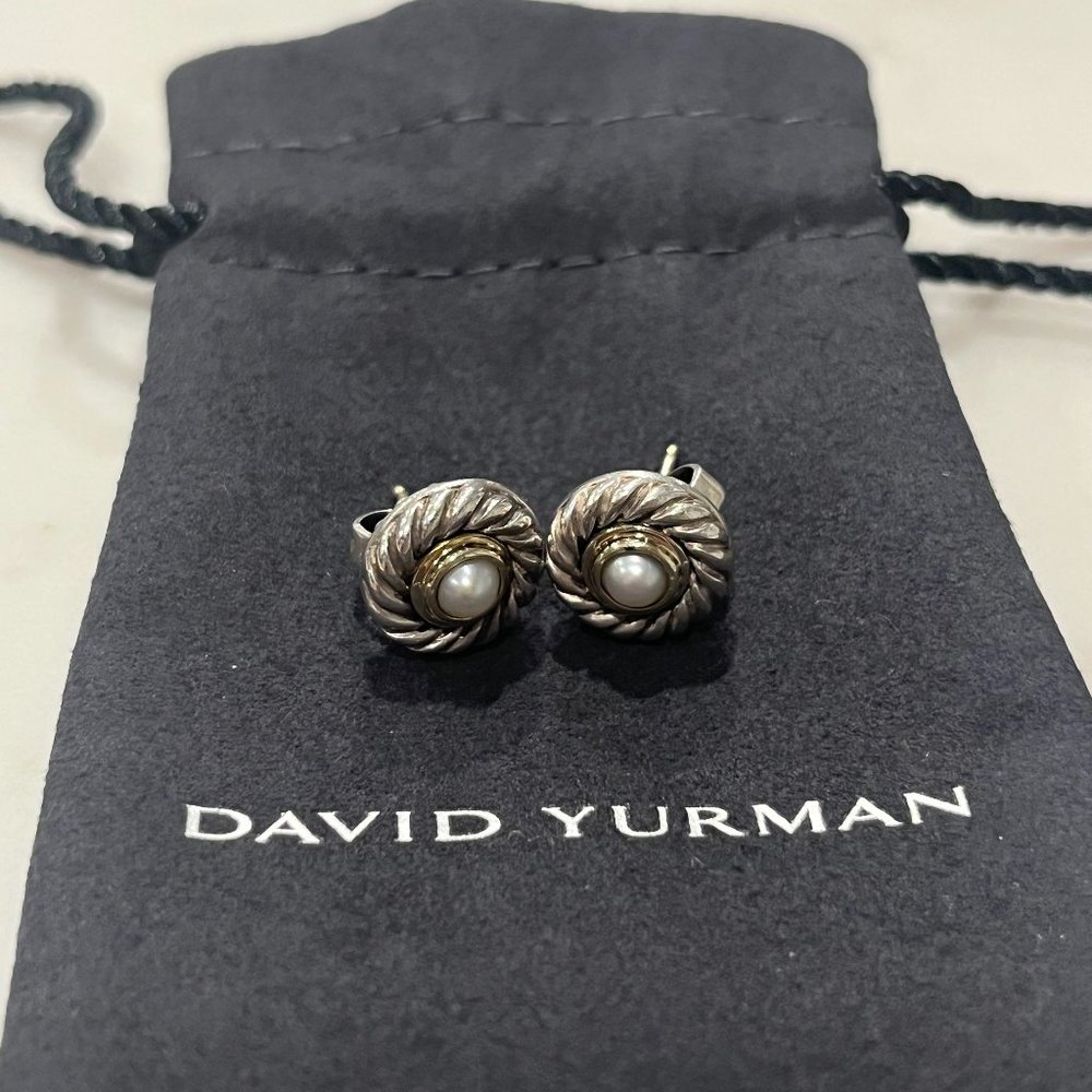 David Yurman Pearl Cookie stud earrings